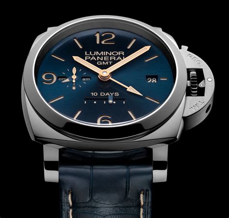 panerai gmt blue dial|luminor panerai automatic chrono.